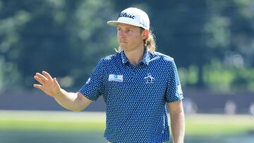 ATLANTA, GEORGIA - AUGUST 27: Cameron Smith of Australia reacts on the eighth green during the third round of the TOUR Championship at East Lake Golf Club on August 27, 2022 in Atlanta, Georgia. Sam Greenwood/Getty Images/AFP
== FOR NEWSPAPERS, INTERNET, TELCOS & TELEVISION USE ONLY ==