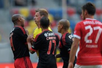 Luisão physically attacked a referee during a friendly in 2012 when playing for Benfica and was handed a two-month ban by the Portuguese Football Federation. This was later extended by FIFA to include international games.