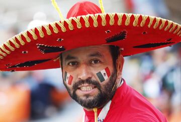 Los rostros de la afición en el México vs Suecia