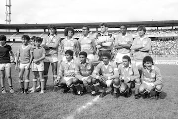 Equipo titular de Millonarios en 1989. Alberto Gamero era uno de los destacados