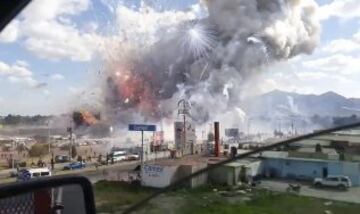 La explosión, en una captura de un vídeo del momento