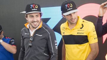 Fernando Alonso y Carlos Sainz en Montreal.