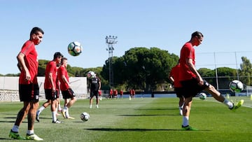 El Atleti encuentra el gol... en el entrenamiento