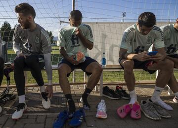 David de Gea, Thiago Alcántara y Álvaro Morata.