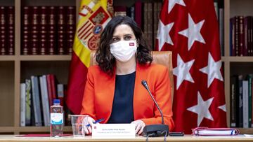 President of Madrid Isabel Diaz Ayuso during Platercam meeting in Madrid