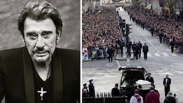 Imágenes de Johnny Hallyday y de su multitudinaria despedida en París.