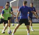 El Atlético comenzó a preparar el partido contra el Leipzig