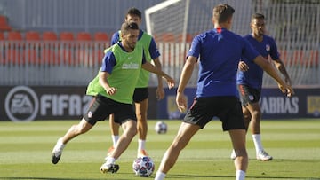 El Atlético comenzó a preparar el partido contra el Leipzig