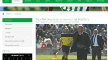 El Betis oficializó la destitución de Mel mediante un comunicado