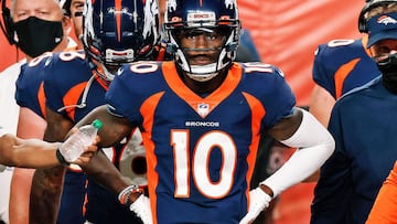 Broncos star wide receiver Jerry Jeudy has been released by police following his arrest on Thursday.