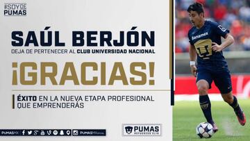 Pumas anuncia la salida del español Saúl Berjón