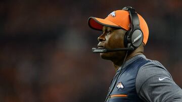 DENVER, CO - AUGUST 31: Head coach Vance Joseph of the Denver Broncos looks on during a preseason NFL game against the Arizona Cardinals at Sports Authority Field at Mile High on August 31, 2017 in Denver, Colorado.   Dustin Bradford/Getty Images/AFP
 == FOR NEWSPAPERS, INTERNET, TELCOS &amp; TELEVISION USE ONLY ==