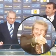Rod Stewart, aparentemente muy perjudicado, la lía en un sorteo