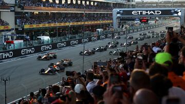 Salida del GP de Abu Dhabi de F1.