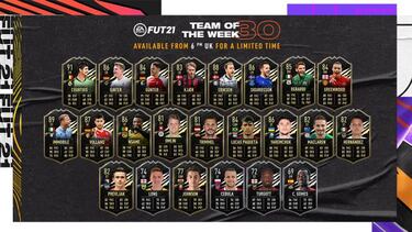 TOTW 30 de FUT FIFA 21 con Curtois, Immobile y Eriksen ya disponible