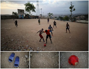 En Haití no hace falta un campo de fútbol para jugar al deporte rey.