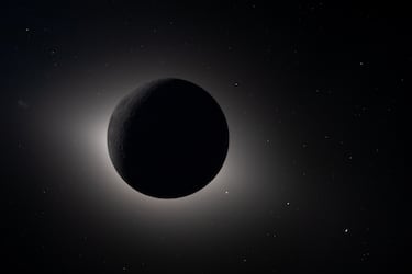 La Luna fue eclipsada completamente por el Sol durante el sobrevuelo de la Luna por la misión Artemis II.  