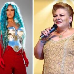 Así reaccionó Paquita la del Barrio al homenaje que le rindieron Karol G y Becky G