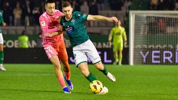 Heber Pena, en un partido del Racing de Ferrol.