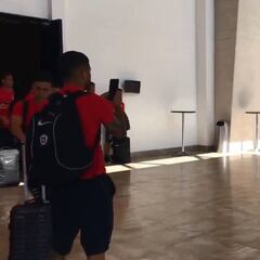 El alegre recibimiento que tuvo la Roja Sub 23 en Pereira
