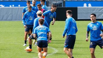 Entrenamiento del Deportivo en Riazor.