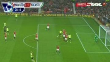 Cisse estaba en fuera de juego en el momento en que centró Simpson. Evans quiso evitar el remate y acabó haciéndose un autogol.