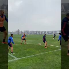 Ángelo Henríquez 'sufrió' en la práctica: ¡no pudo robar el balón!