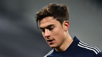 Dybala durante un partido con la Juventus.