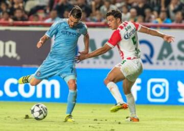 Los dos campeones mundiales disputaron un duelo amistoso, donde su equipo el NY City cayó 2-1 ante el Necaxa en el estadio Victoria de Aguascalientes.