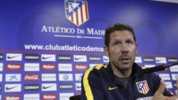 El entrenador argentino del Atlético de Madrid, Diego "Cholo" Simeone.