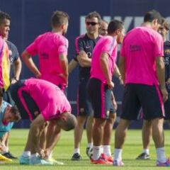 Luis Enrique tiene lista a su plantilla para el derbi del sábado