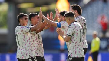 Futbol, Chile vs Cabo Verde
Partido amistoso en Nueva Zelanda 2026
Ben Brereton, de Chile, celebra tras marcar un gol durante el partido Chile vs. Cabo Verde, correspondiente al Torneo de la Serie FIFA, disputado en Eden Park, Auckland, Nueva Zelanda, el viernes 27 de marzo de 2026.
Foto: Joshua Devenie / www.photosport.nz
Football, Chile vs Cape Verde
Friendly match in New Zealand 2026
ChileÕs Ben Brereton celebrates after scoring a goal during Chile vs Cape Verde, FIFA Series Tournament at Eden Park, Auckland, New Zealand on Friday 27 March 2026.
Photo: Joshua Devenie / www.photosport.nz