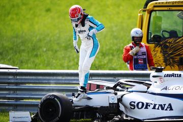 El piloto de Williams se vio obligado a finalizar la carrera antes de tiempo.