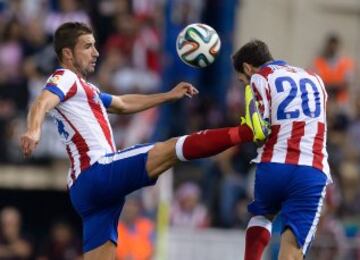 Gabi controla el balón en el partido de vuelta de la Supercopa de España.