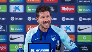 Simeone, en rueda de prensa.