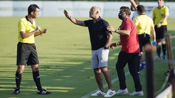 Sergio Pellicer, durante el Málaga - Valladolid de pretemporada.