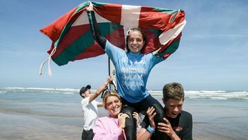 AIN DIAB,CASABLANCA, MOROCCO - MAY 7: Annette Gonzalez Etxabarri of Euzkafi, winner of the Final Day  at the Junior Pro Morocco Mall at May 7, 2023 Ain Diab, Casablanca. Morocco.(Photo by Laurent Masurel/World Surf League)