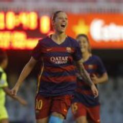 Cumbre del fútbol femenino en La Masía el Día de la Mujer