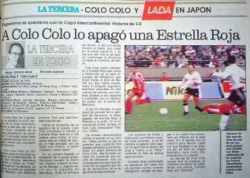 Colo Colo es el único equipo chileno que ha jugado una final de Copa Intercontinental o Mundial de Clubes.