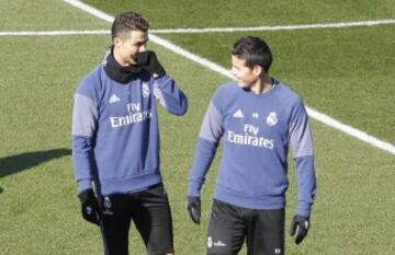 James Rodríguez y Cristiano Ronaldo