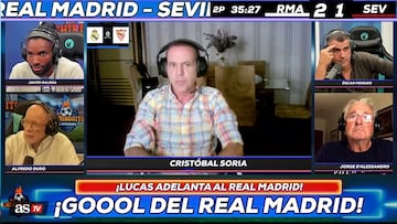 La reacción de Soria al golazo de Fede Valverde