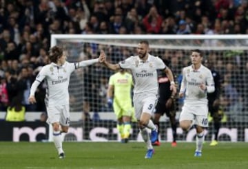 Benzema empató el partido. 1-1.