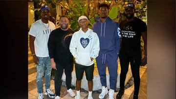 Pharrell Williams en Miami junto a Pogba y Jimmy Butler