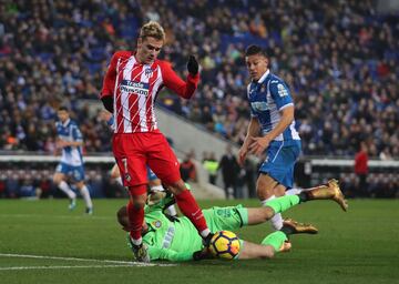 Antoine Griezmann y Pau López.