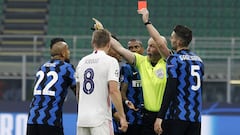 La expulsión de Vidal amargó al Inter en la Champions League