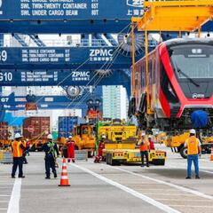 Ya está en Colombia: así fue el arribo del primer tren del Metro de Bogotá al país