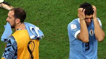 Luis Su¨¢rez pas¨® de la euforia al llanto en el Uruguay - Ghana