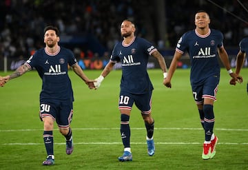 Messi, Neymar y Mbappé.