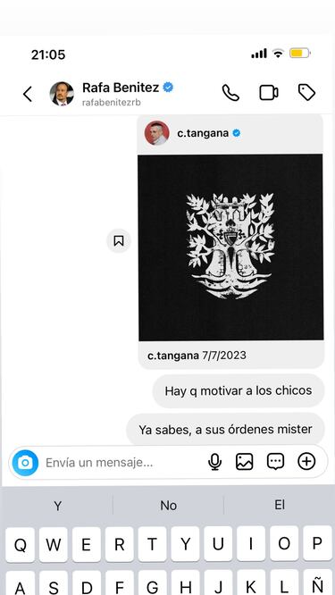 El mensaje de C. Tangana a Rafa Ben¨ªtez