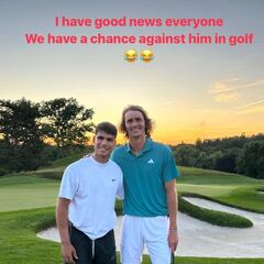 “Buenas noticias: tenemos una oportunidad contra Alcaraz en el golf”
